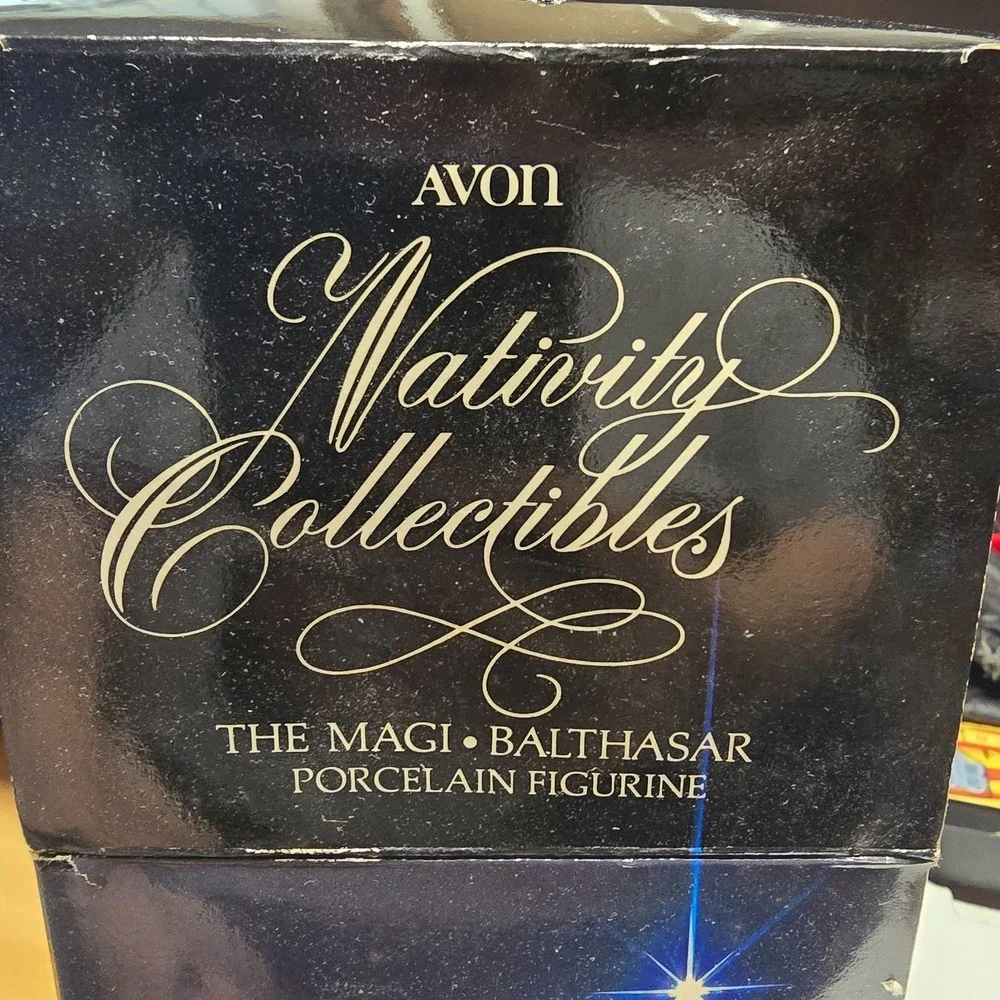 Avon Nativity Collectibles The Magi Balthasar Porcelain Figure Used 1982 Used